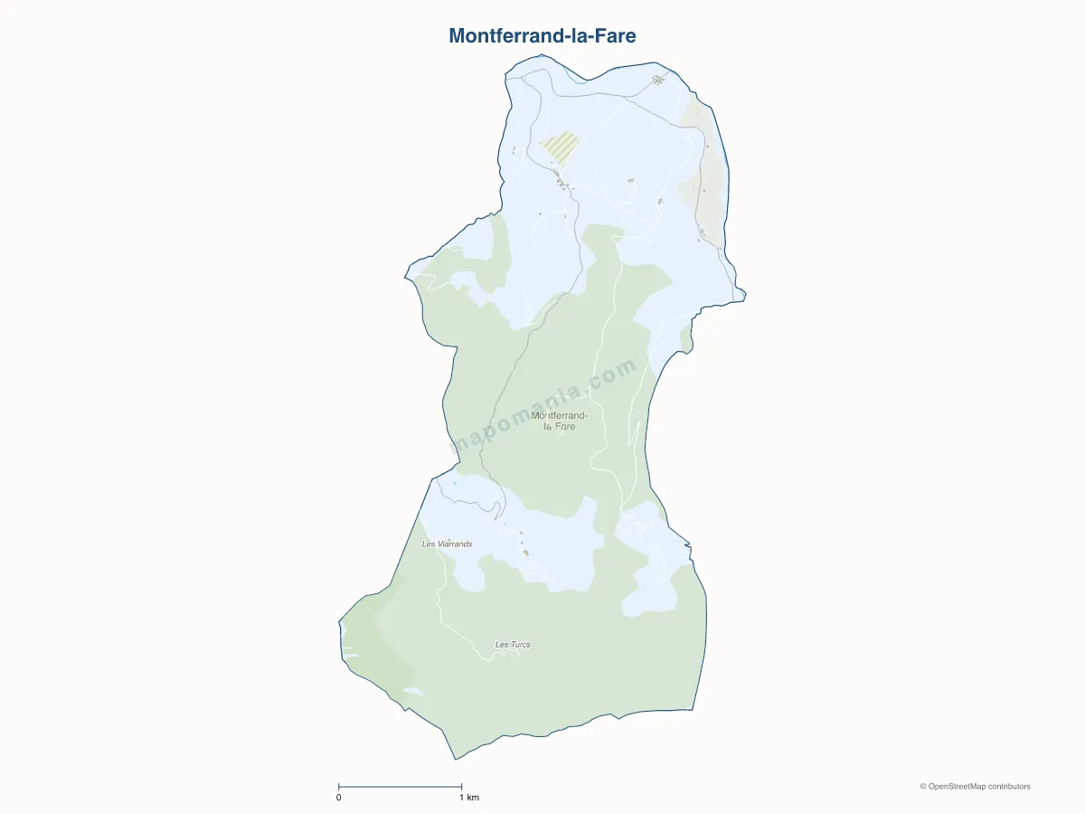 Carte de Montferrand-la-Fare à personnaliser