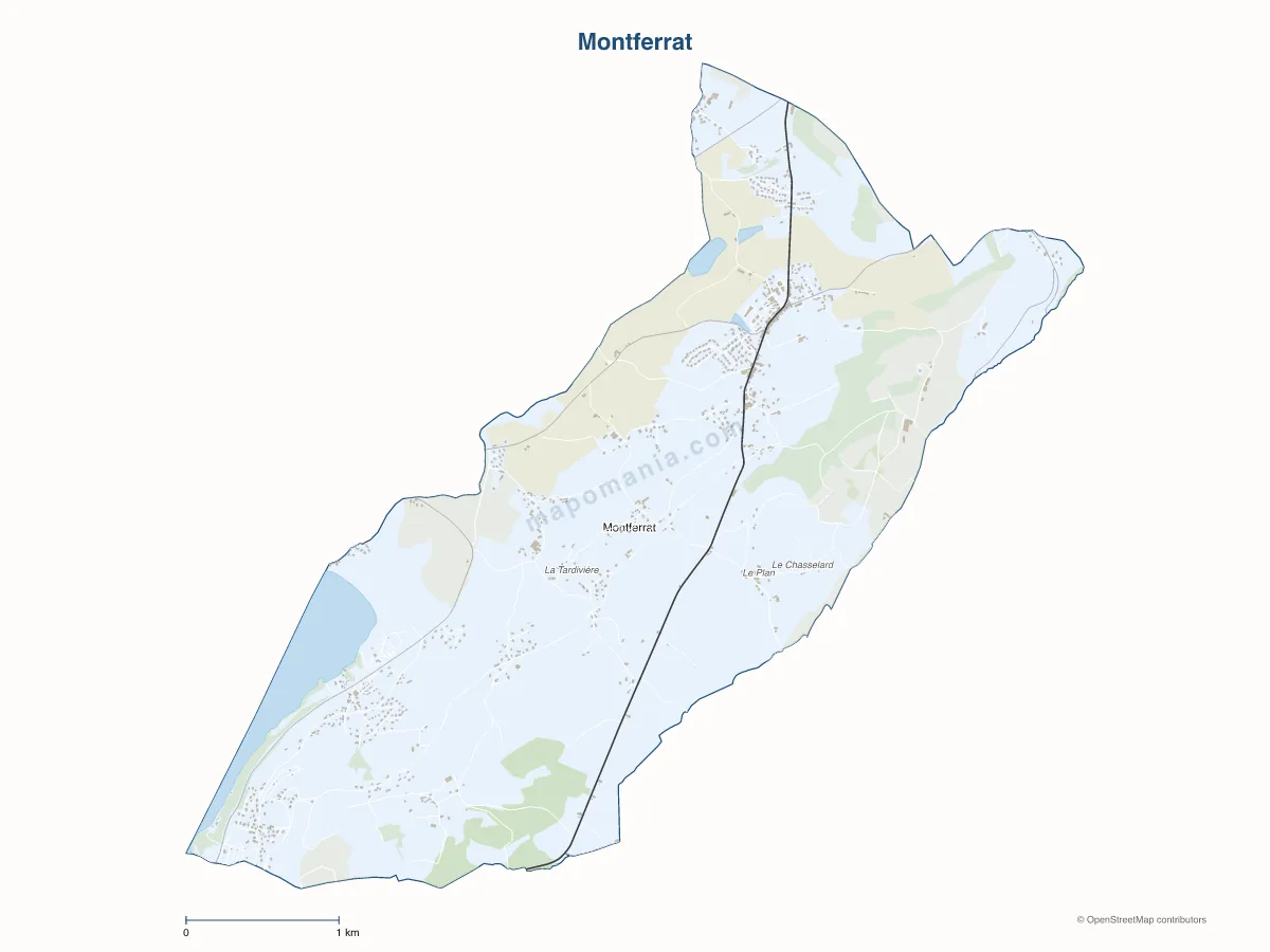 Carte de Montferrat à personnaliser