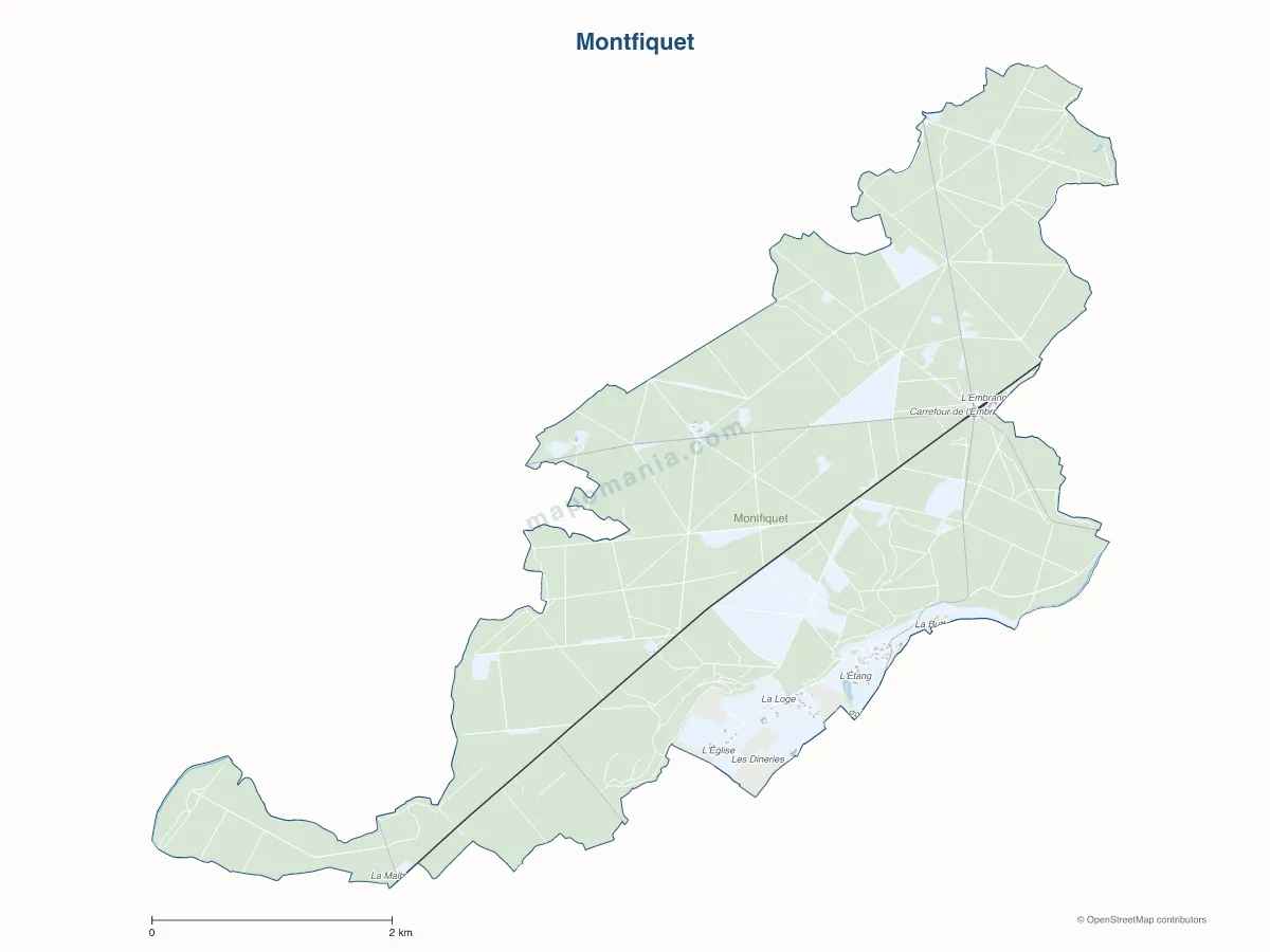 Carte de Montfiquet à personnaliser