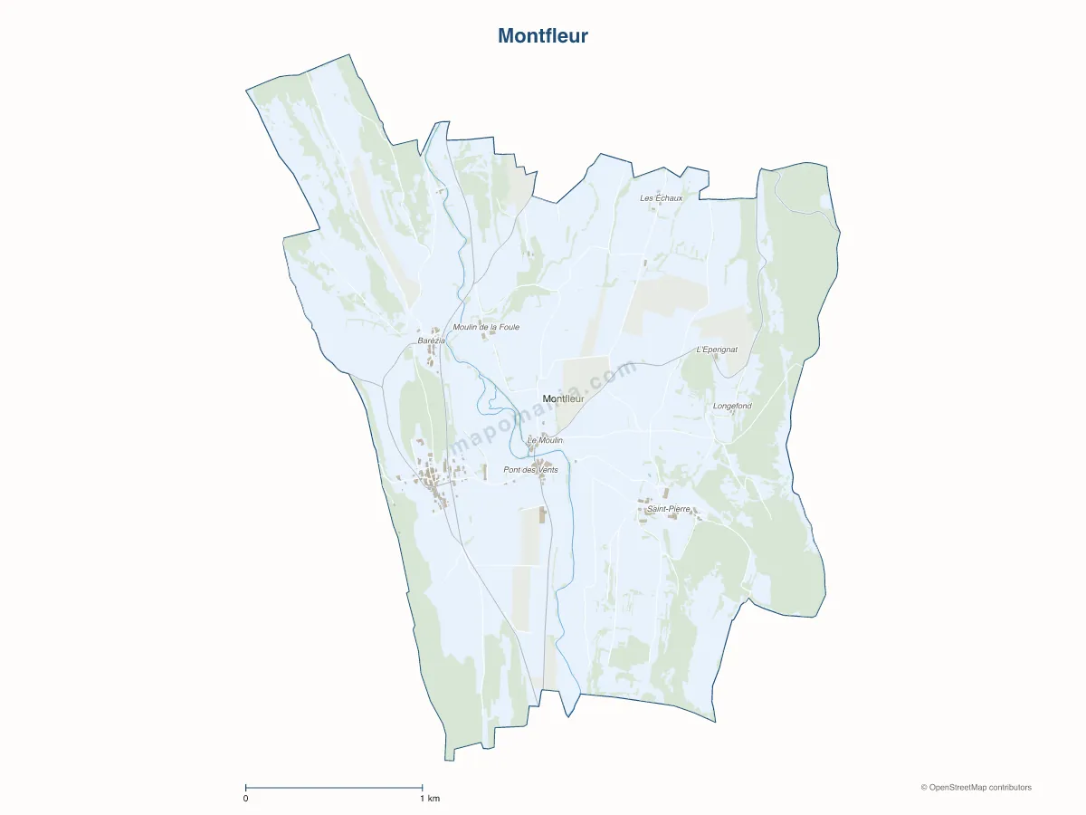 Carte de Montfleur à personnaliser