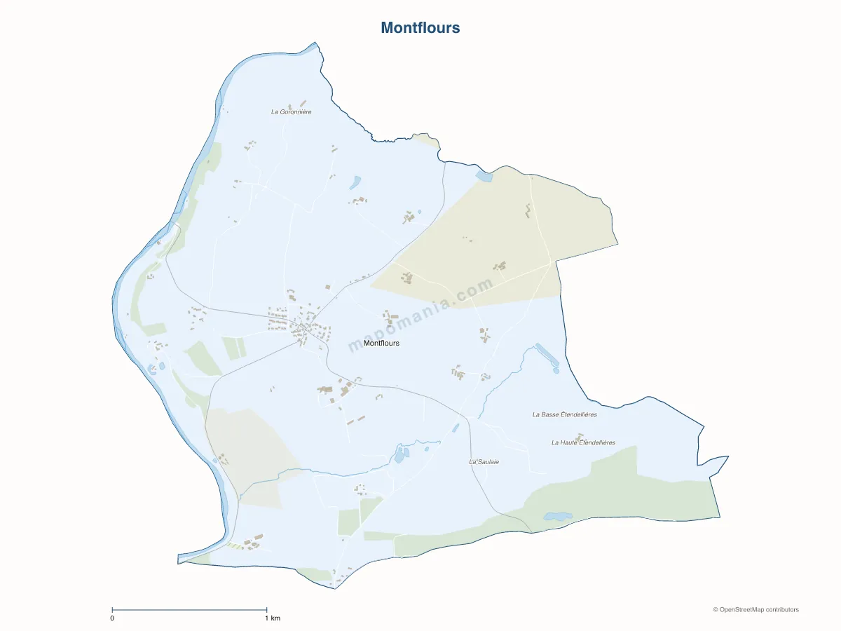 Carte de Montflours à personnaliser