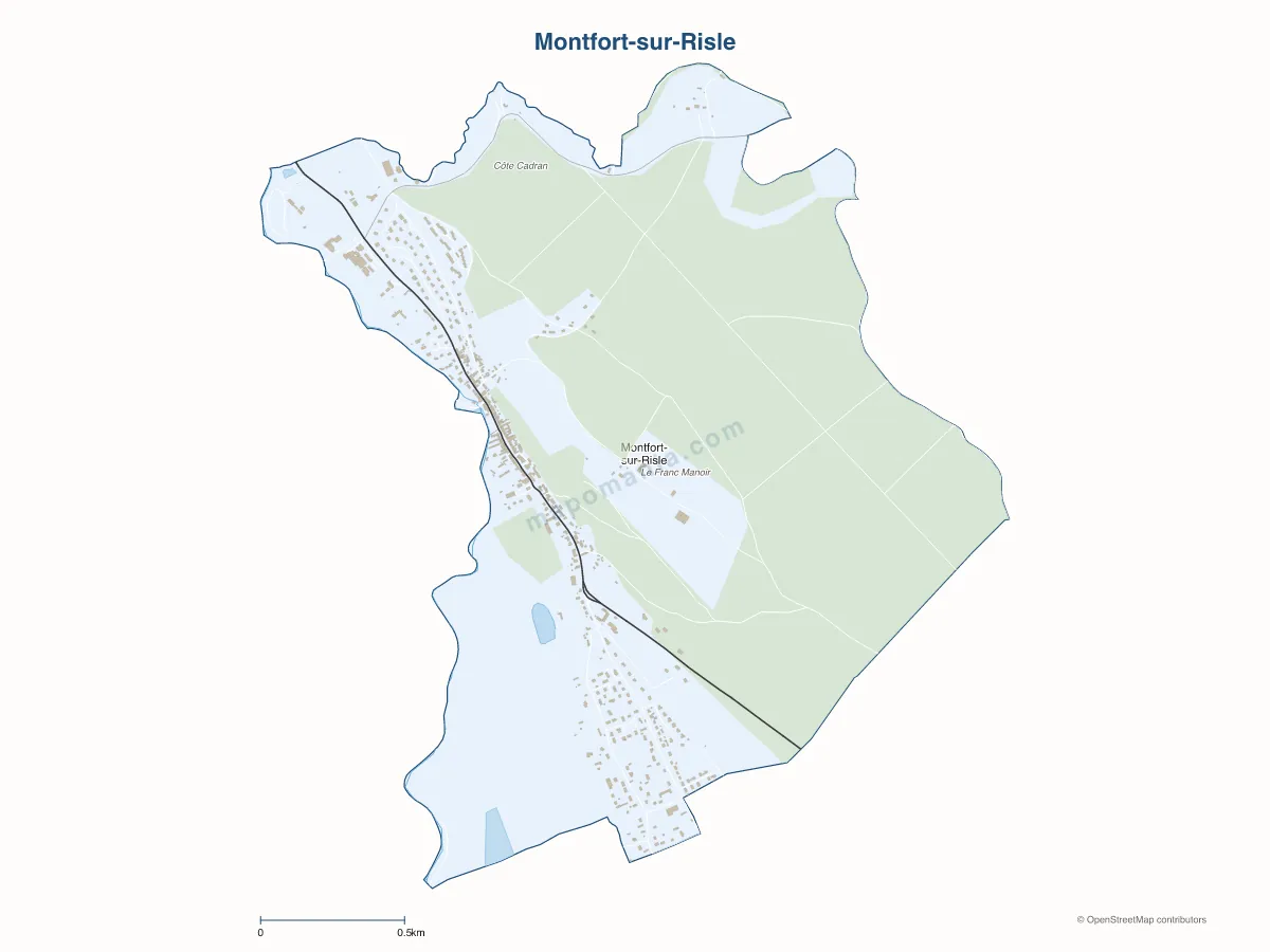 Carte de Montfort-sur-Risle à personnaliser