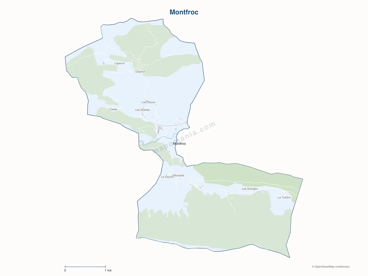 Carte de Montfroc à personnaliser