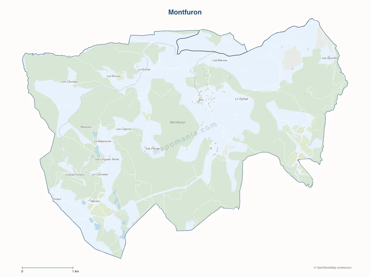 Carte de Montfuron à personnaliser