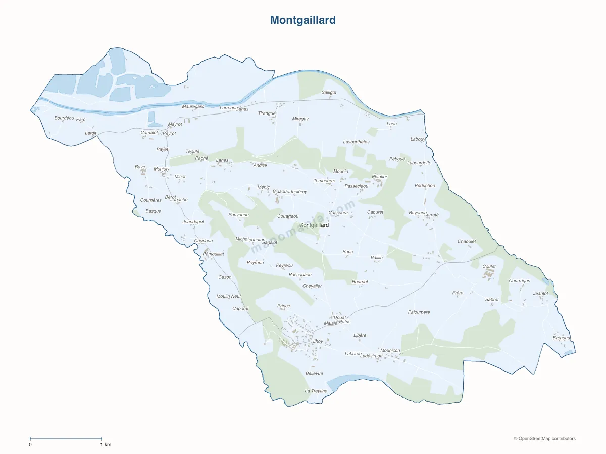 Carte de Montgaillard à personnaliser