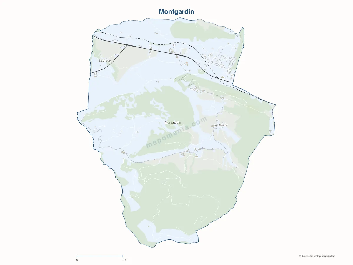 Carte de Montgardin à personnaliser