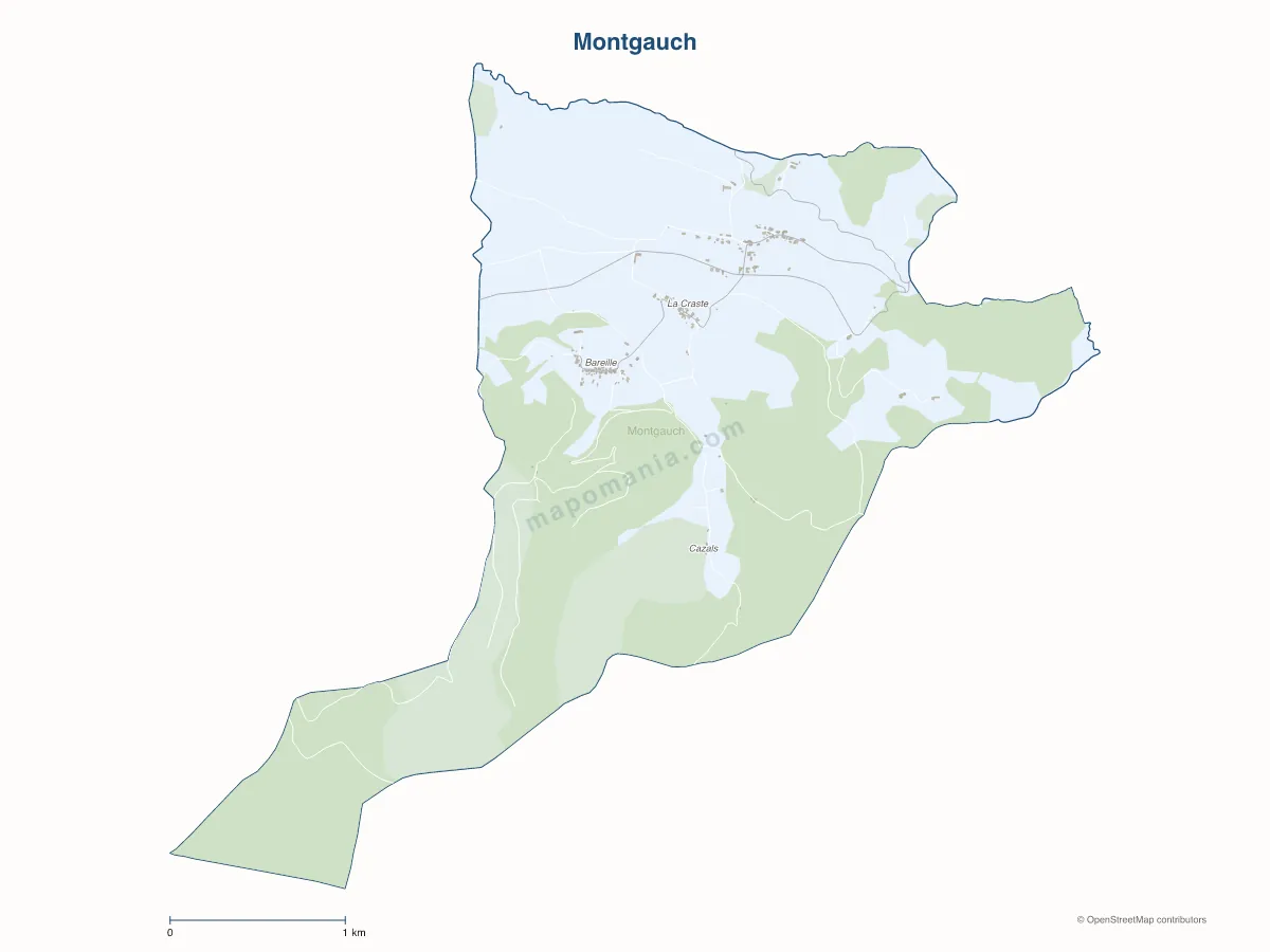 Carte de Montgauch à personnaliser