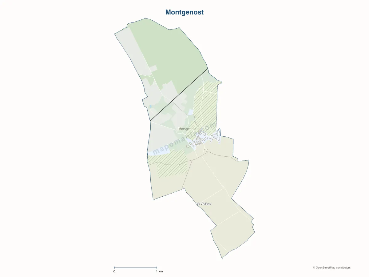 Carte de Montgenost à personnaliser