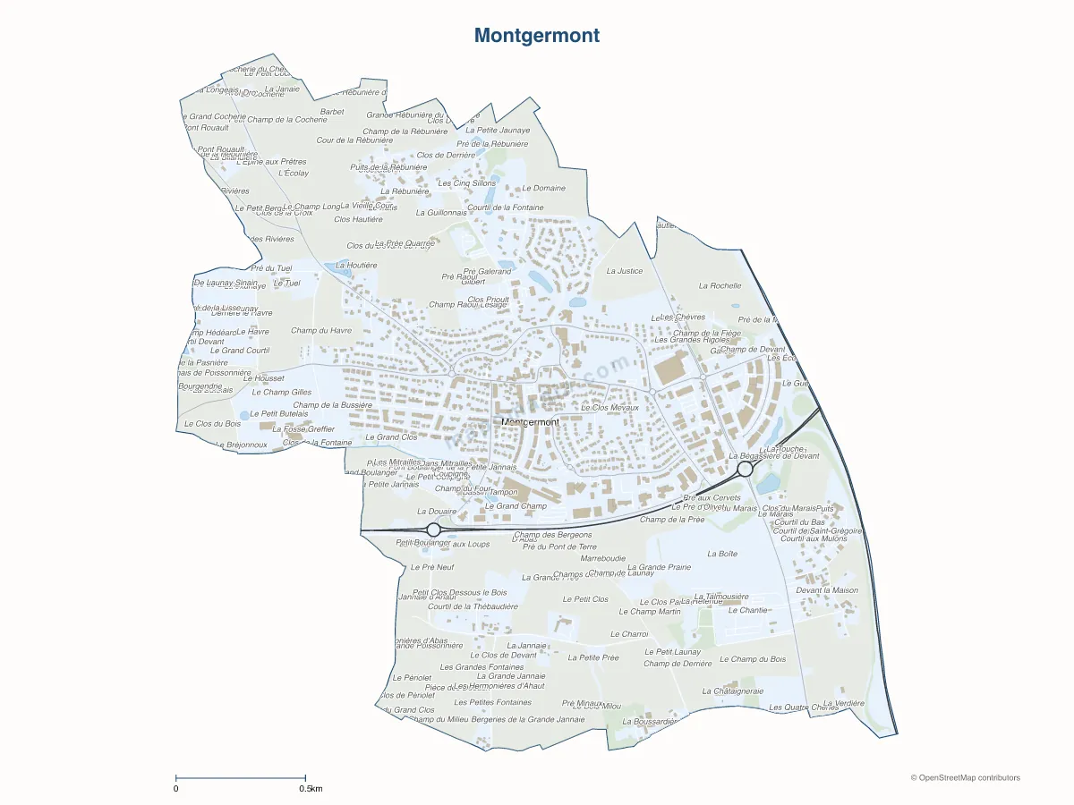 Carte de Montgermont à personnaliser