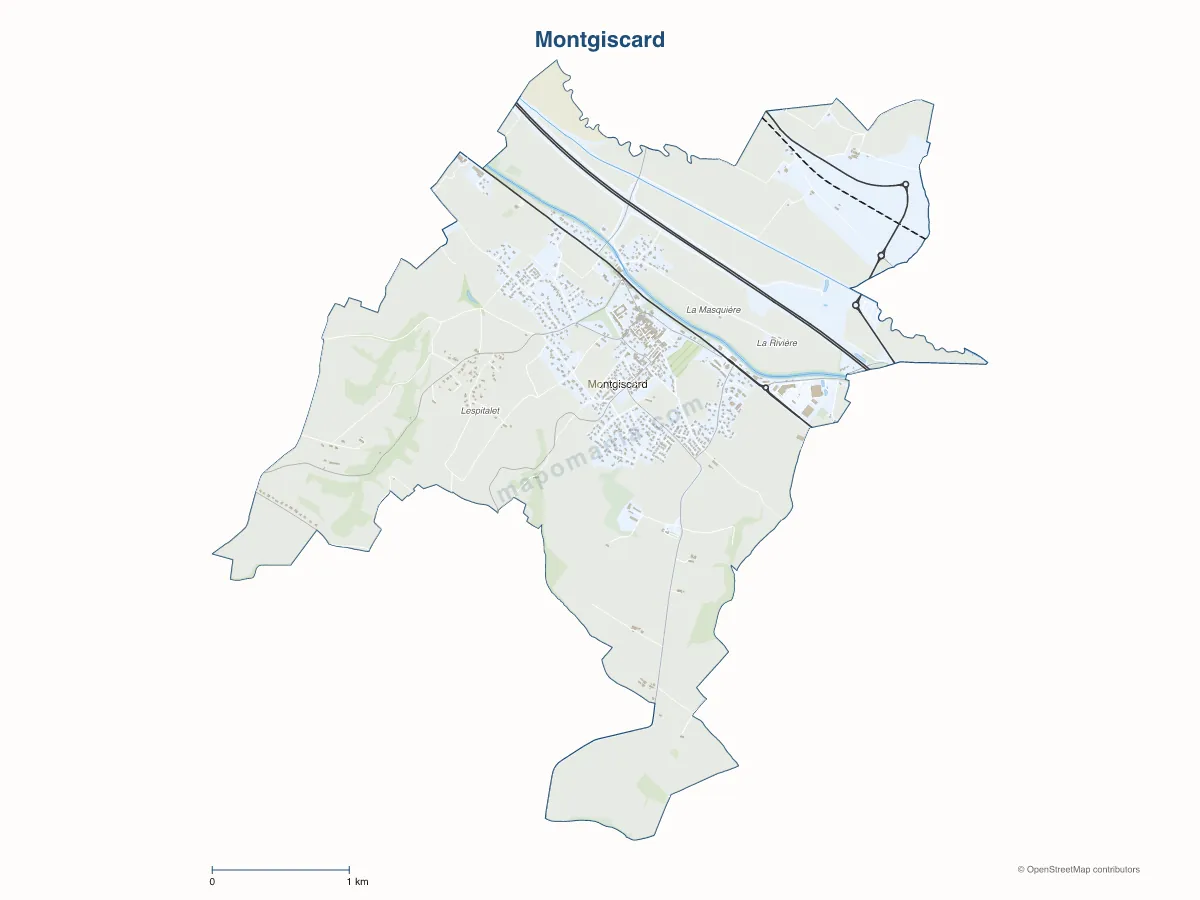 Carte de Montgiscard à personnaliser