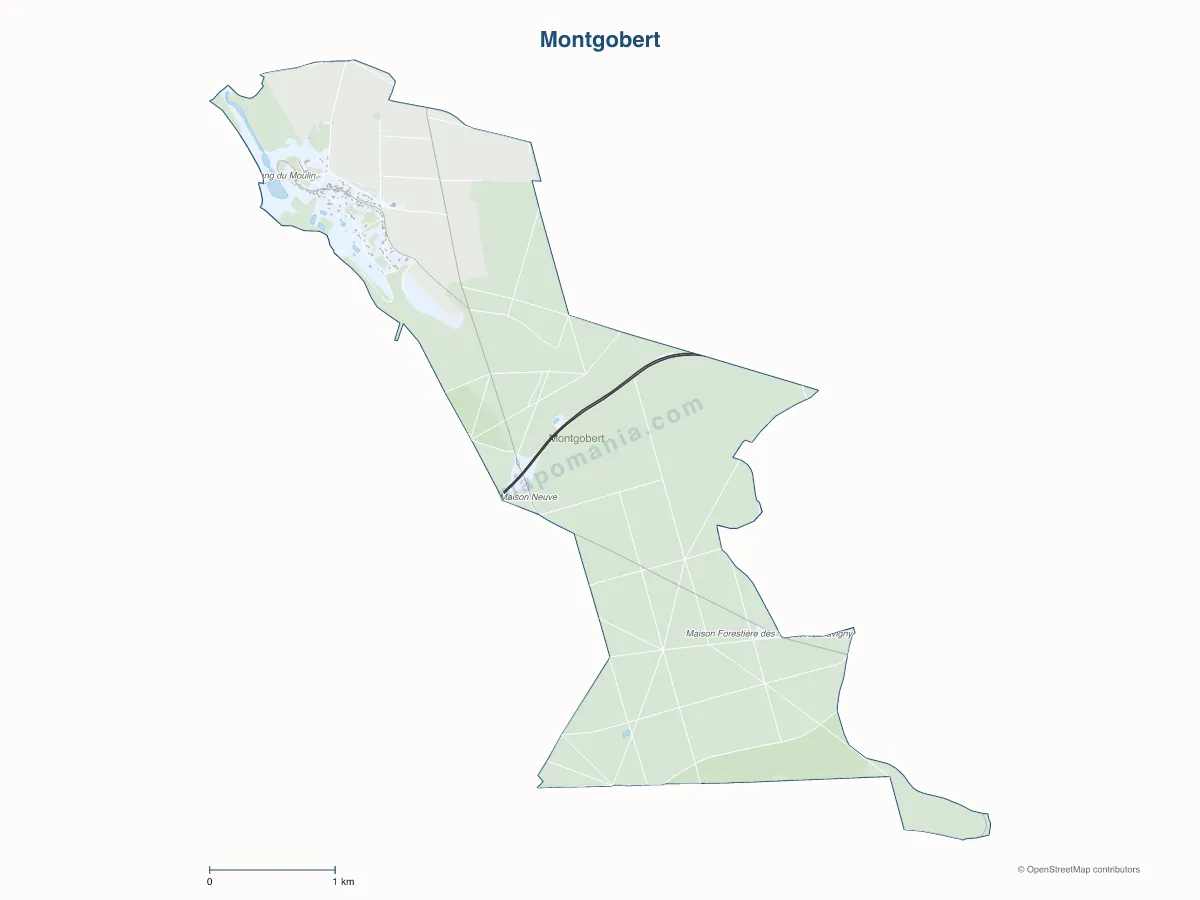 Carte de Montgobert à personnaliser