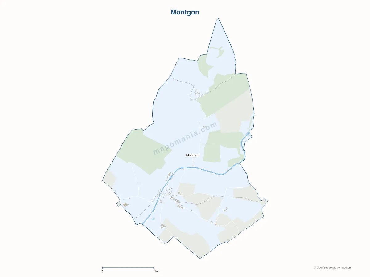 Carte de Montgon à personnaliser