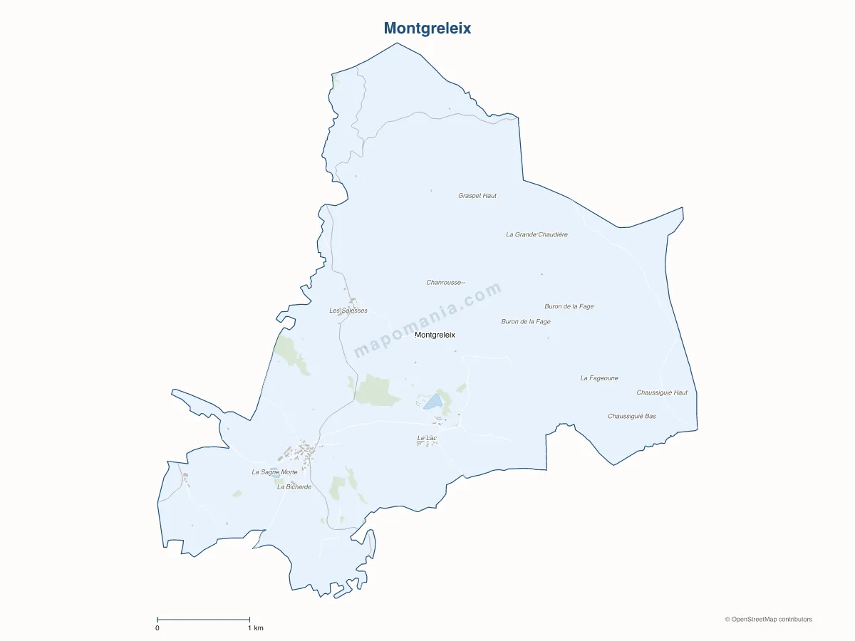 Carte de Montgreleix à personnaliser