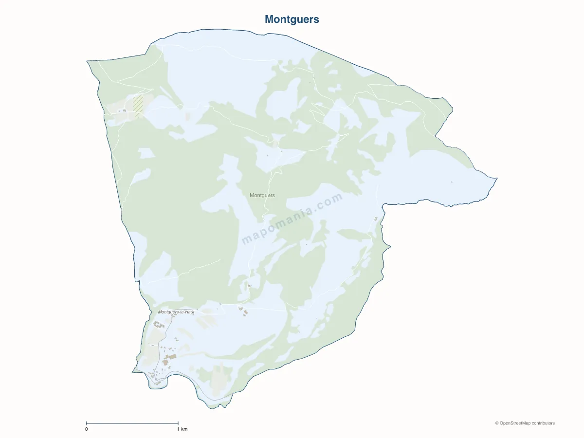 Carte de Montguers à personnaliser