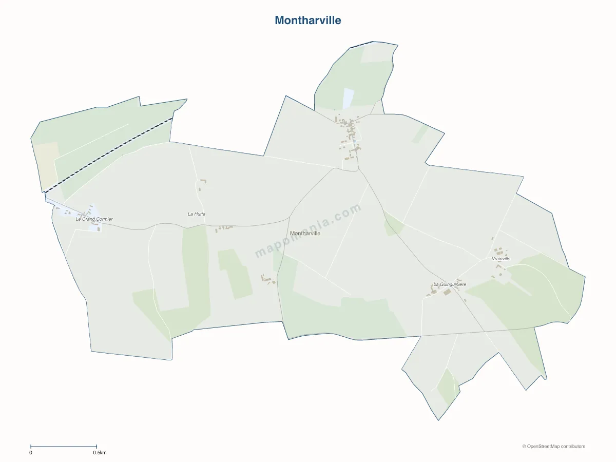 Carte de Montharville à personnaliser