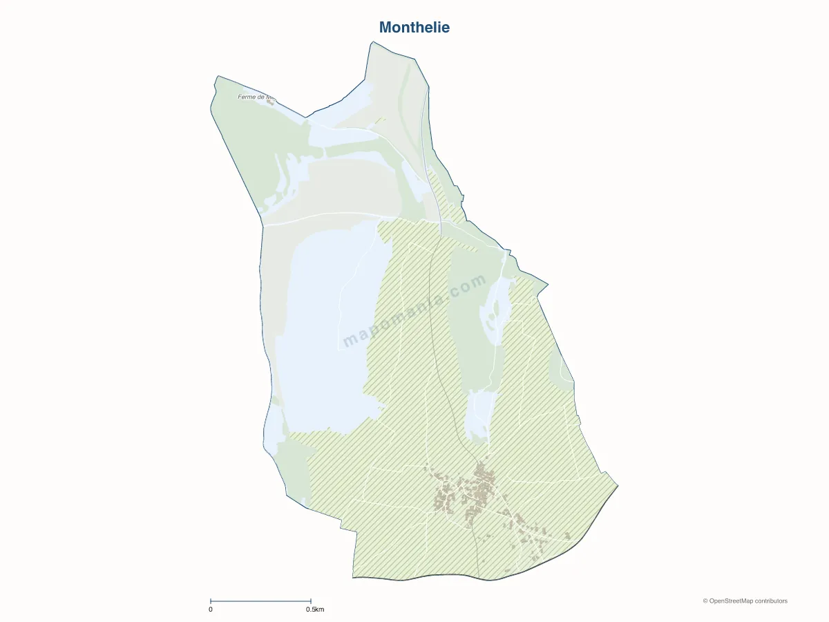 Carte de Monthelie à personnaliser