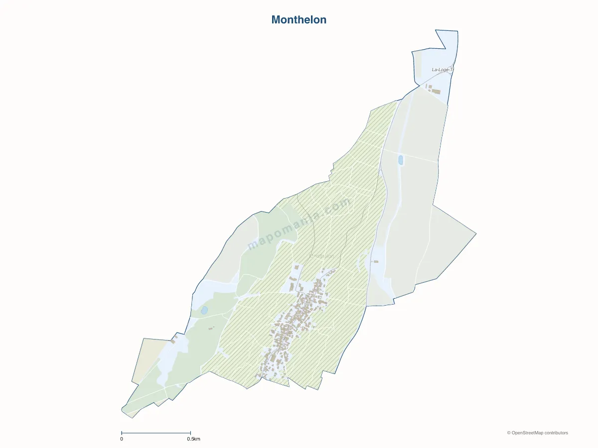 Carte de Monthelon à personnaliser