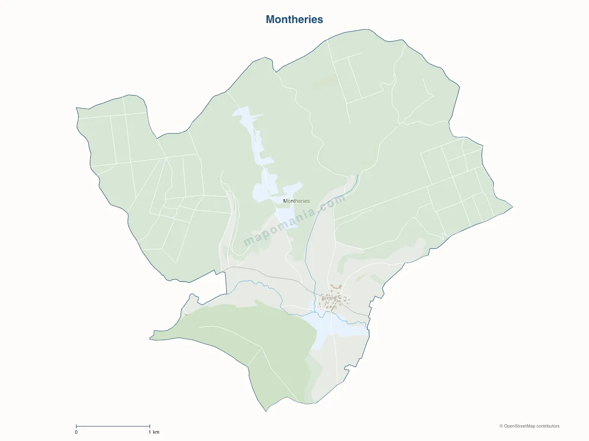 Carte de Montheries à personnaliser