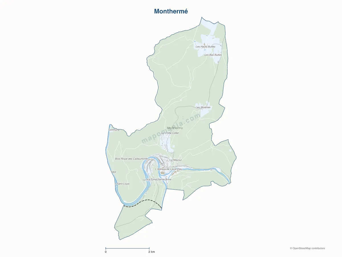 Carte de Monthermé à personnaliser
