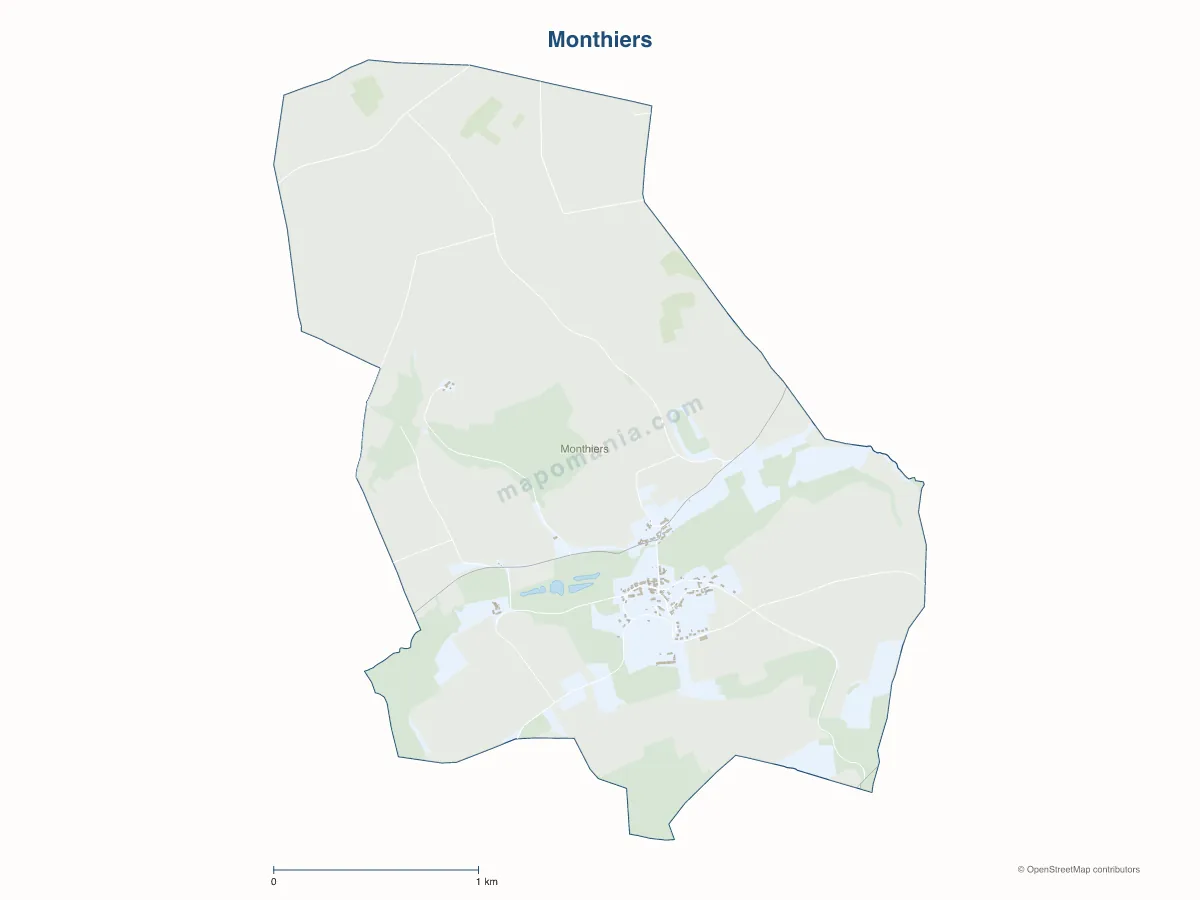 Carte de Monthiers à personnaliser
