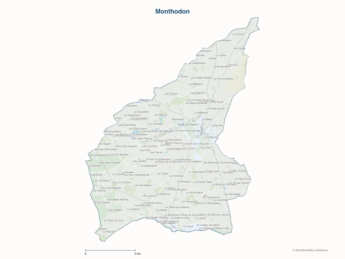 Carte de Monthodon à personnaliser