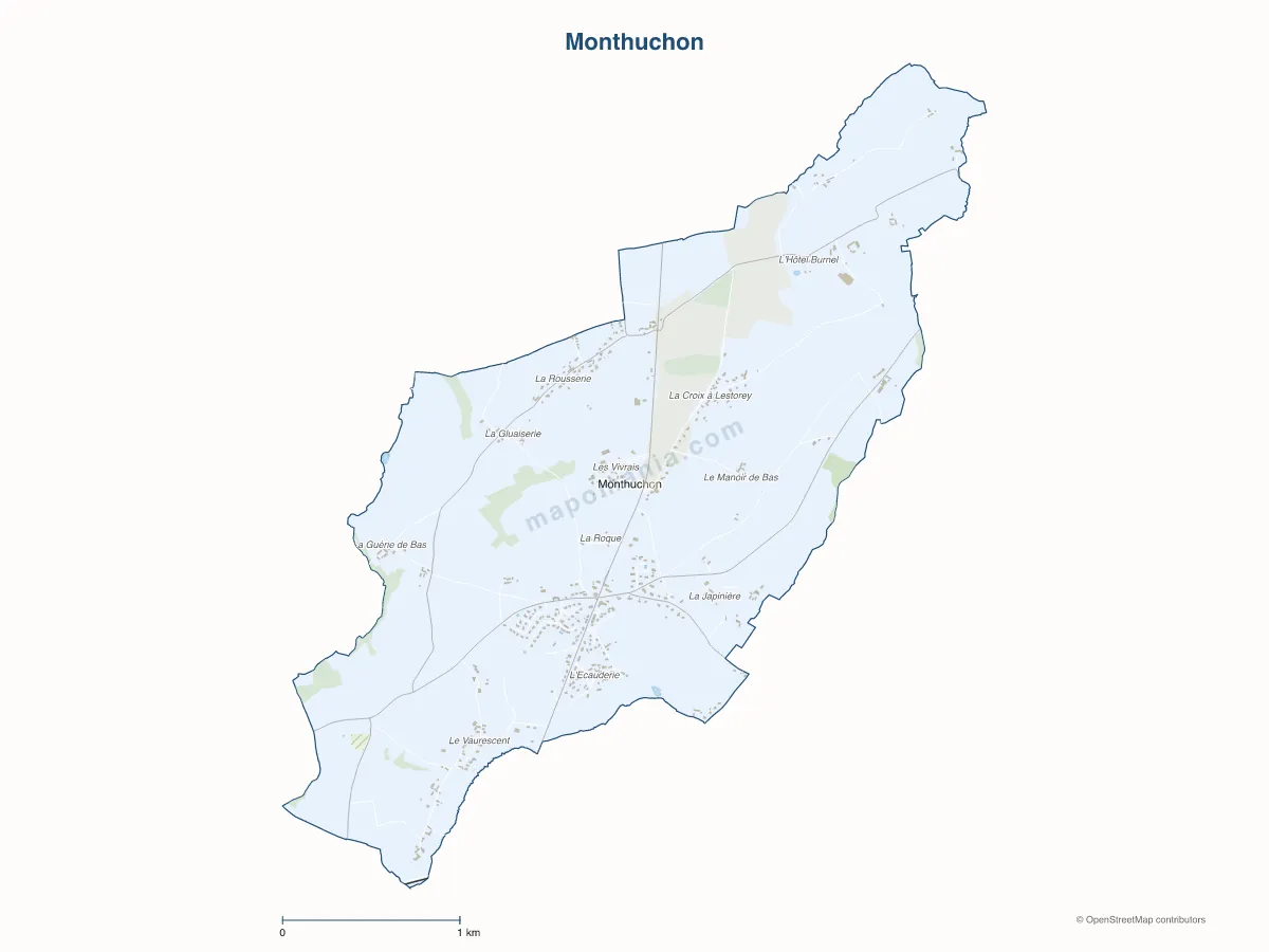 Carte de Monthuchon à personnaliser