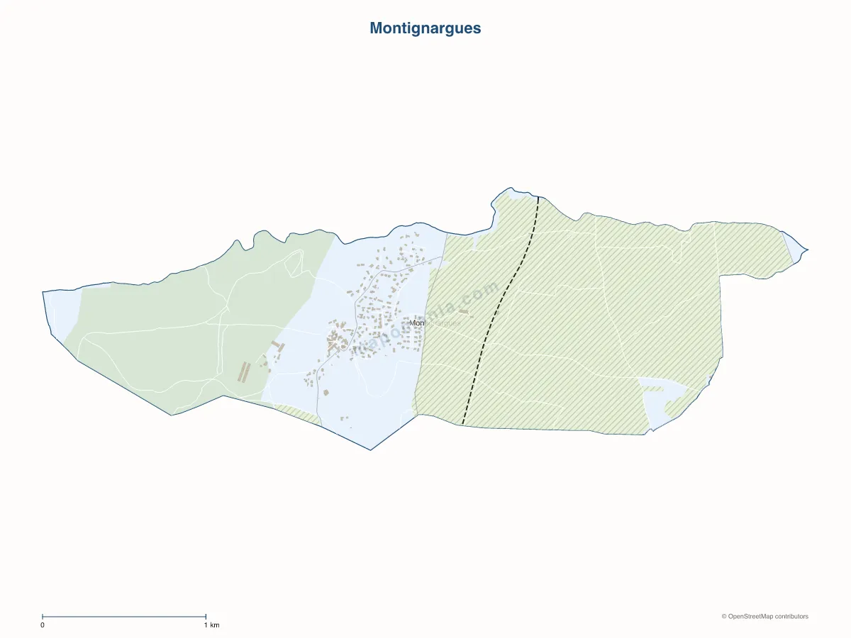 Carte de Montignargues à personnaliser