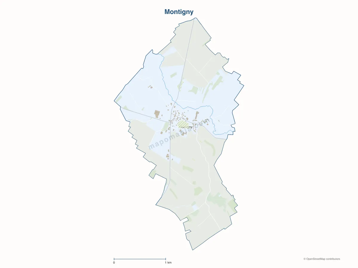 Carte de Montigny à personnaliser