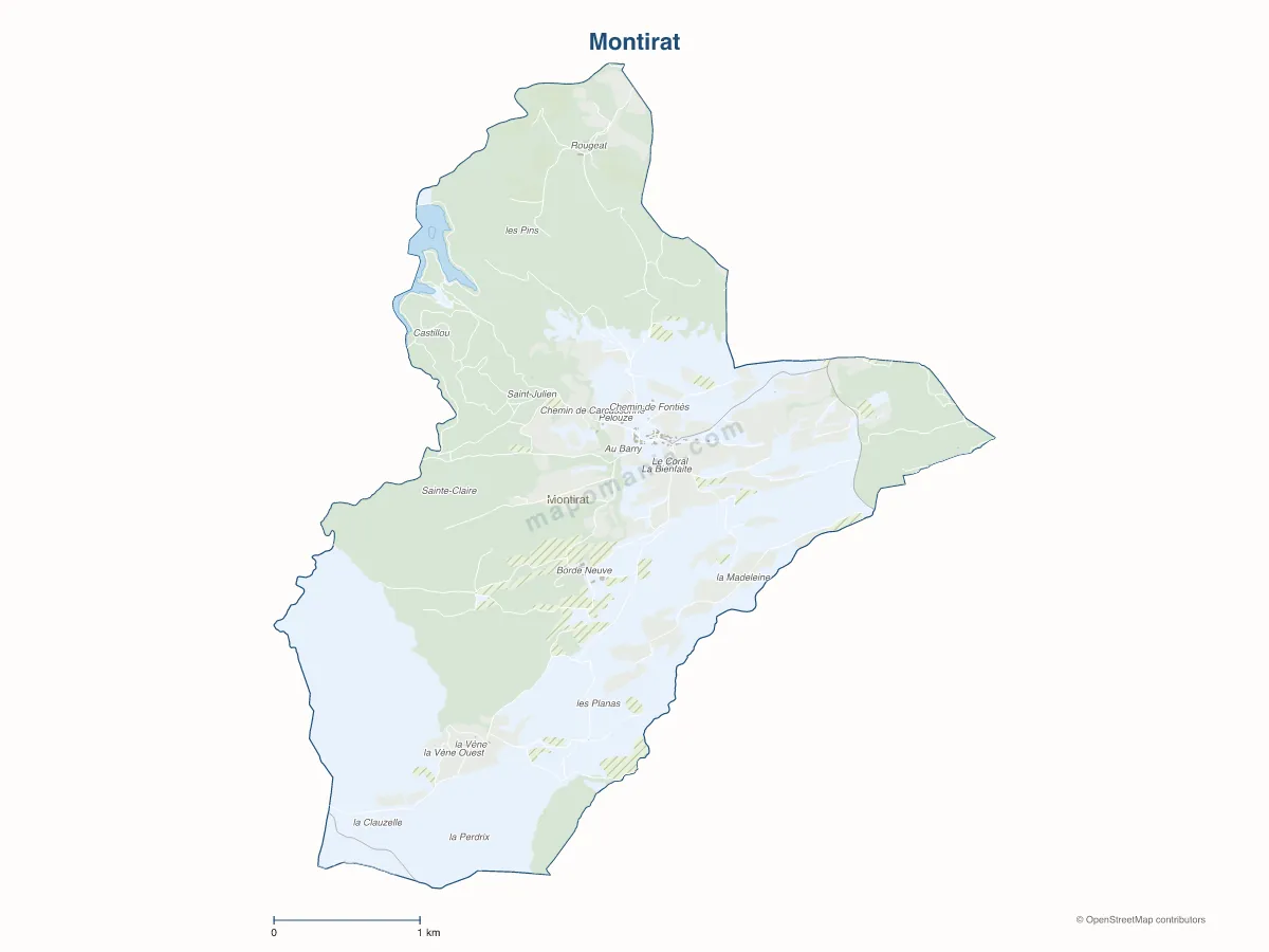 Carte de Montirat à personnaliser