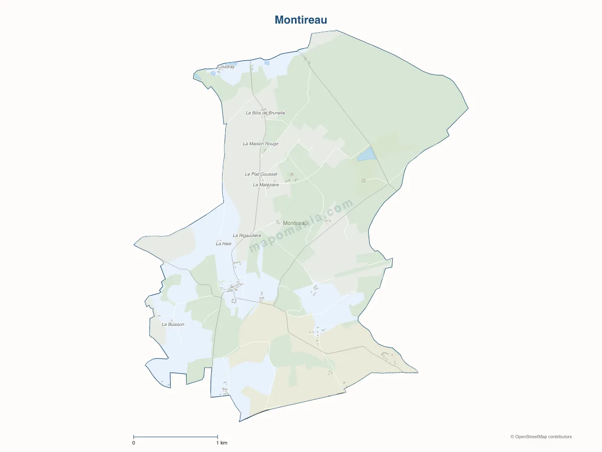Carte de Montireau à personnaliser