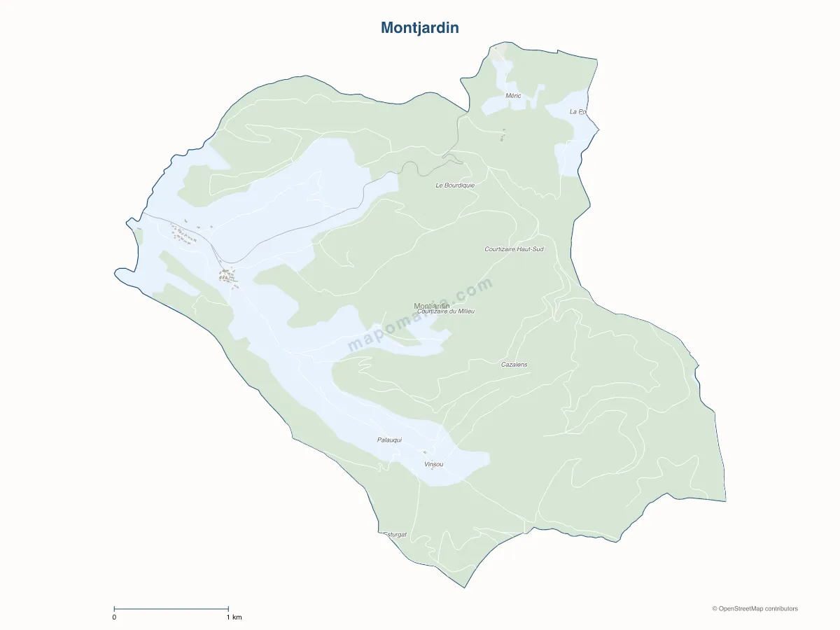 Carte de Montjardin à personnaliser