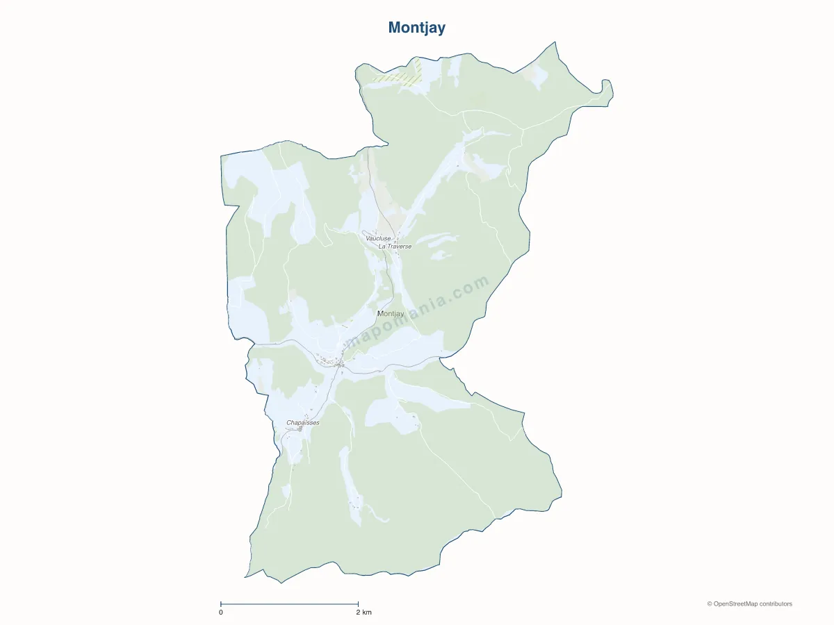 Carte de Montjay à personnaliser