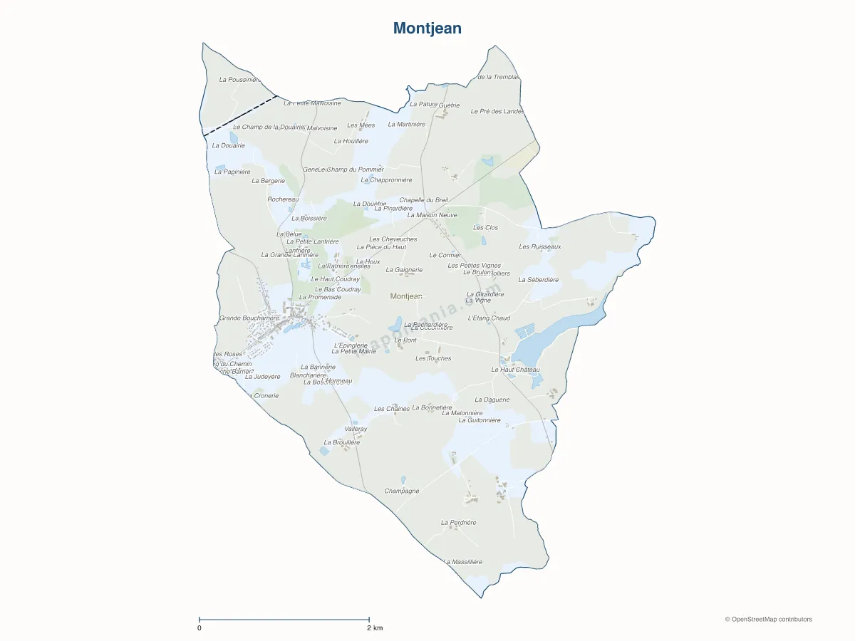 Carte de Montjean à personnaliser