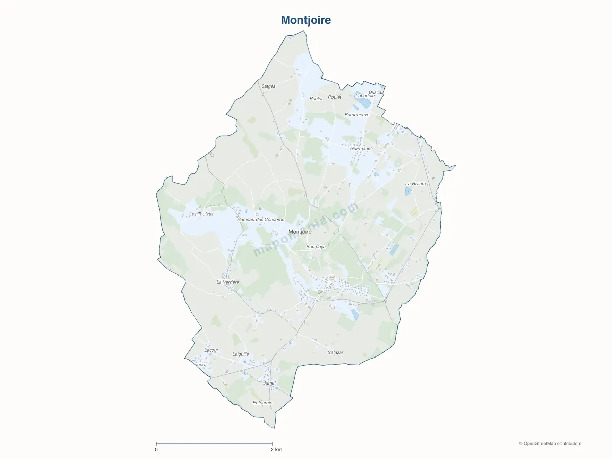 Carte de Montjoire à personnaliser