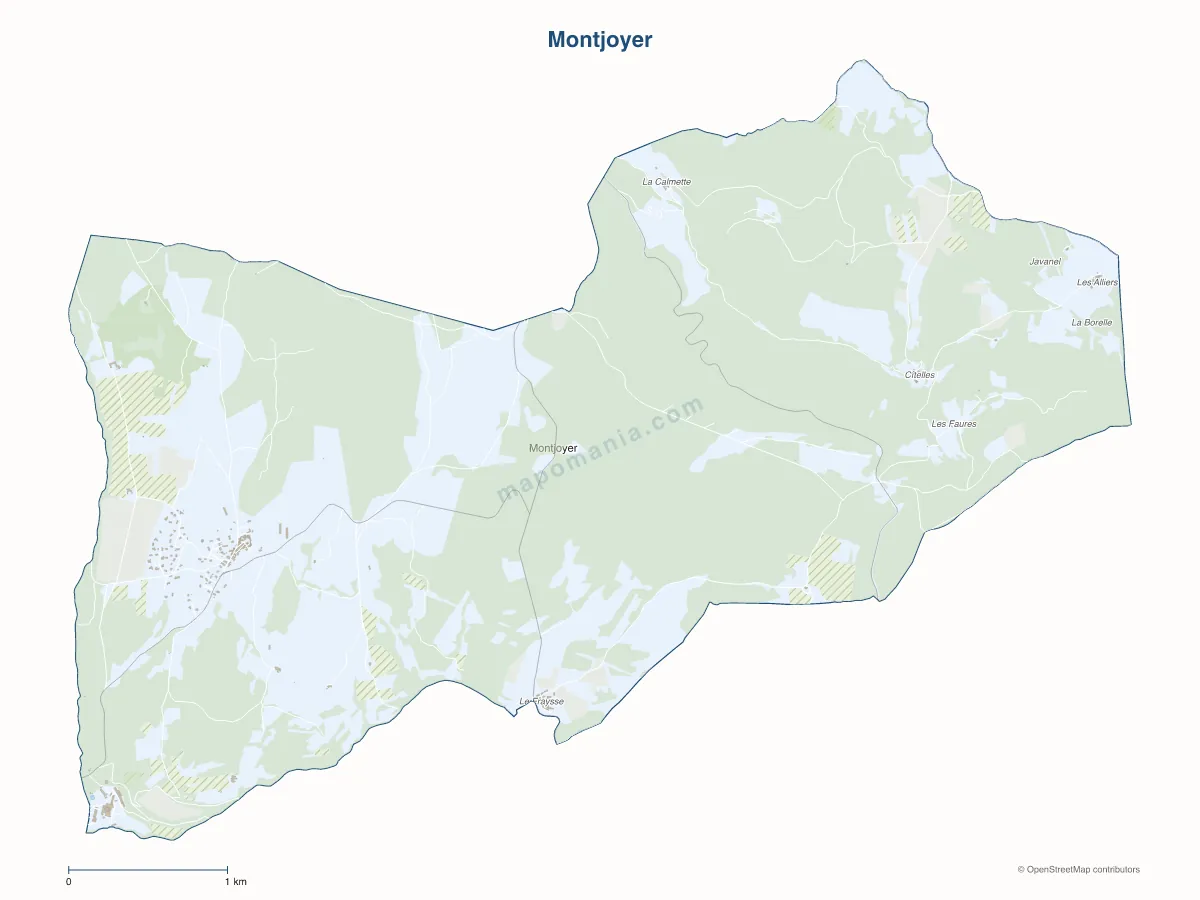 Carte de Montjoyer à personnaliser