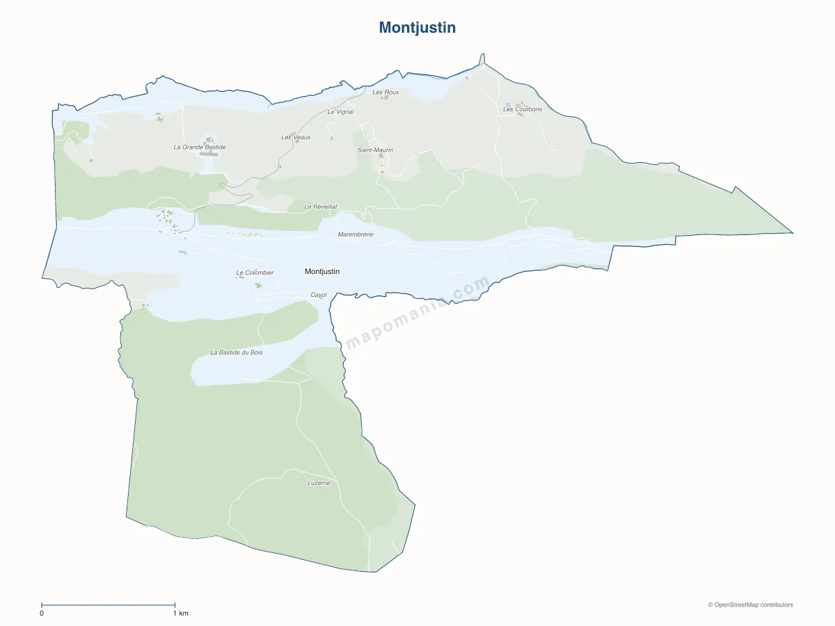 Carte de Montjustin à personnaliser
