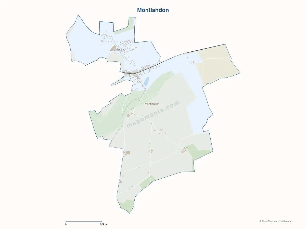 Carte de Montlandon à personnaliser