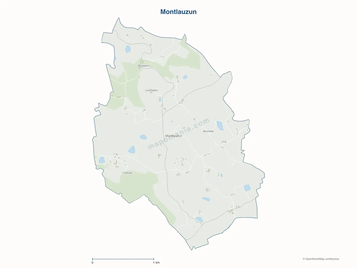 Carte de Montlauzun à personnaliser