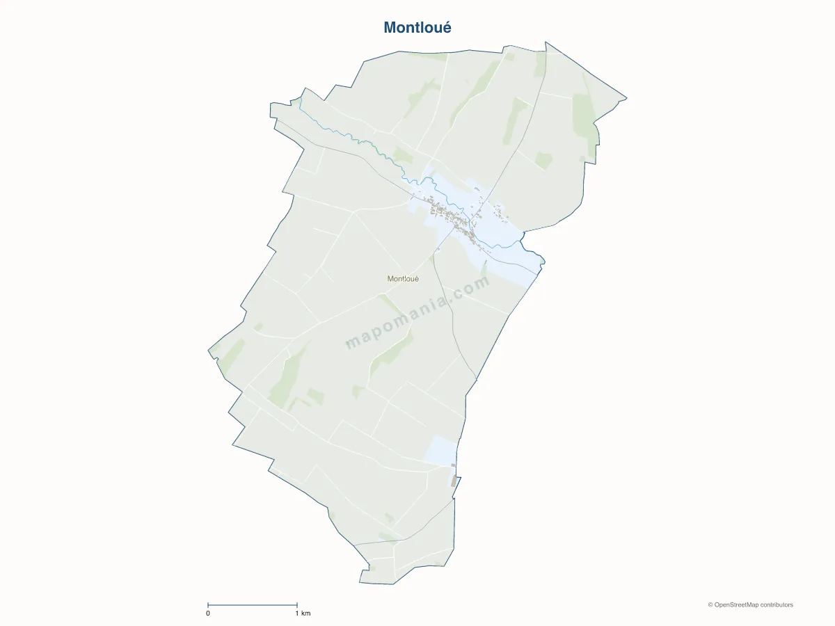 Carte de Montloué à personnaliser