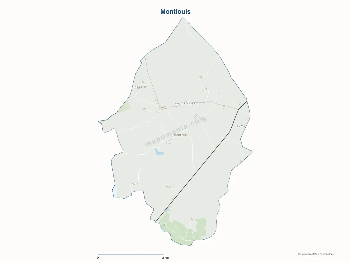 Carte de Montlouis à personnaliser