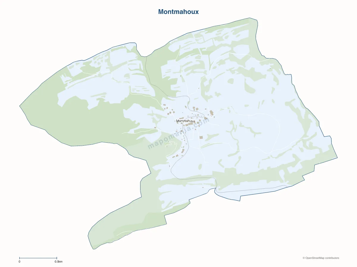 Carte de Montmahoux à personnaliser