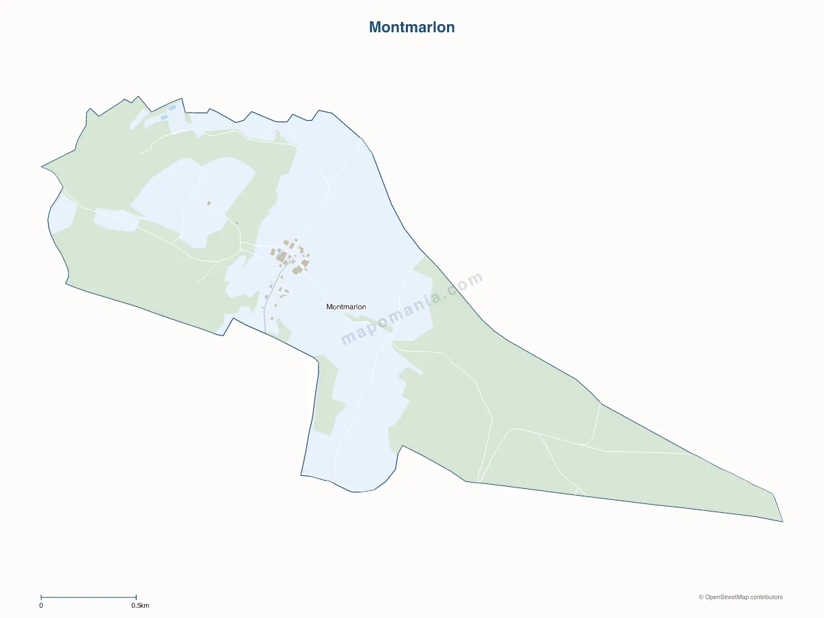 Carte de Montmarlon à personnaliser