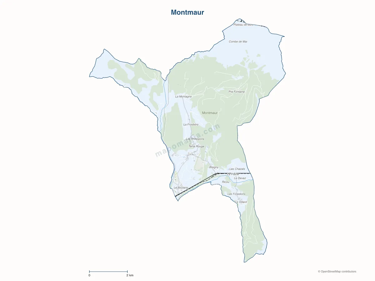 Carte de Montmaur à personnaliser