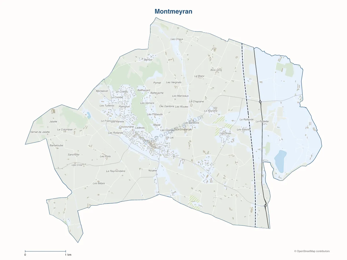 Carte de Montmeyran à personnaliser