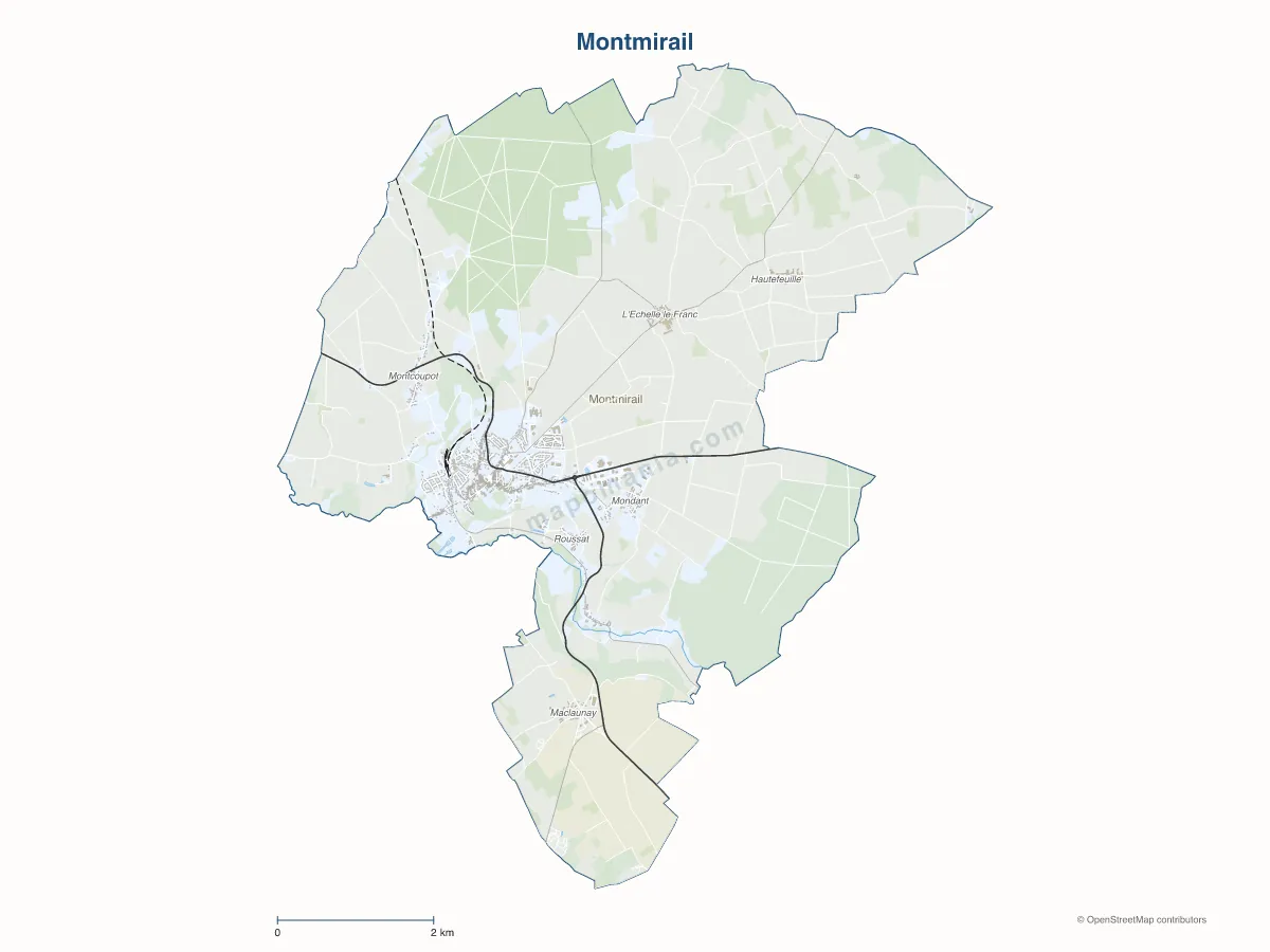 Carte de Montmirail à personnaliser