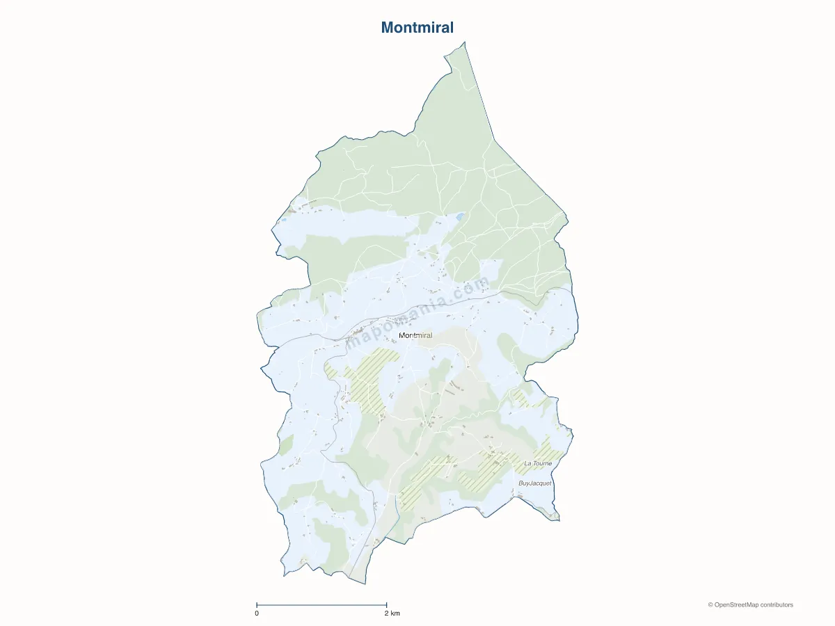 Carte de Montmiral à personnaliser