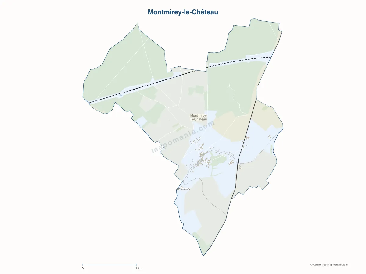 Carte de Montmirey-le-Château à personnaliser