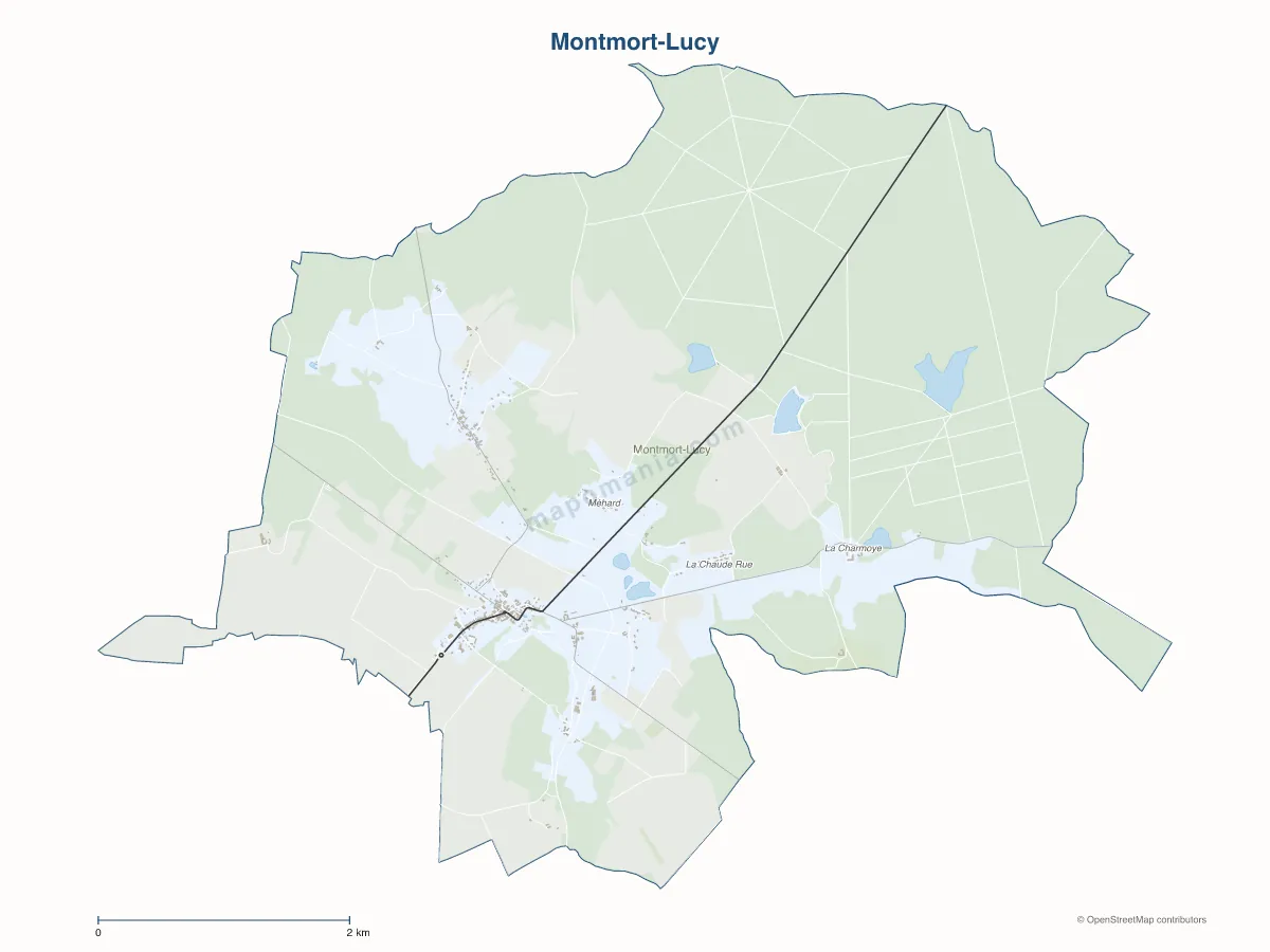 Carte de Montmort-Lucy à personnaliser