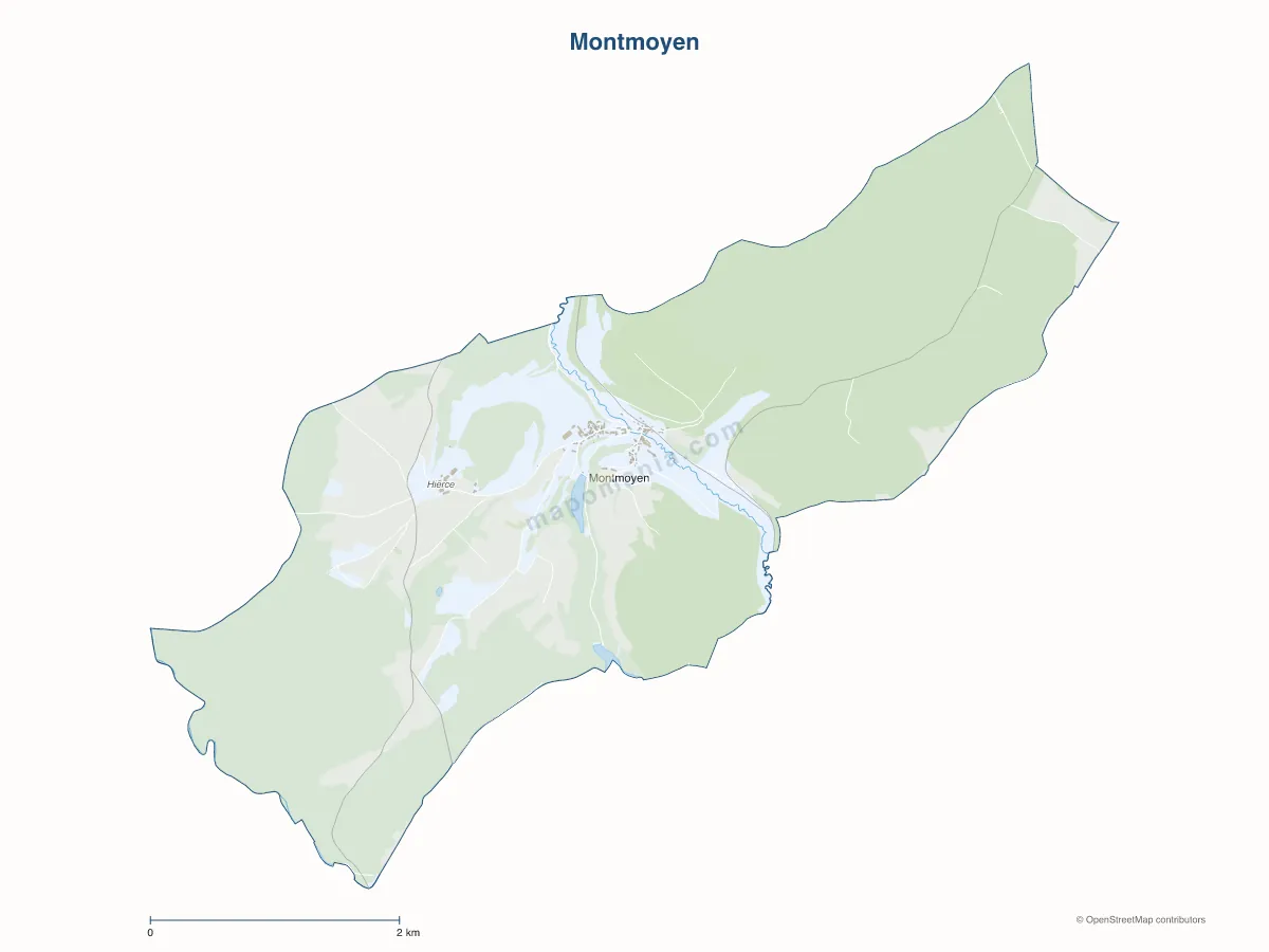 Carte de Montmoyen à personnaliser