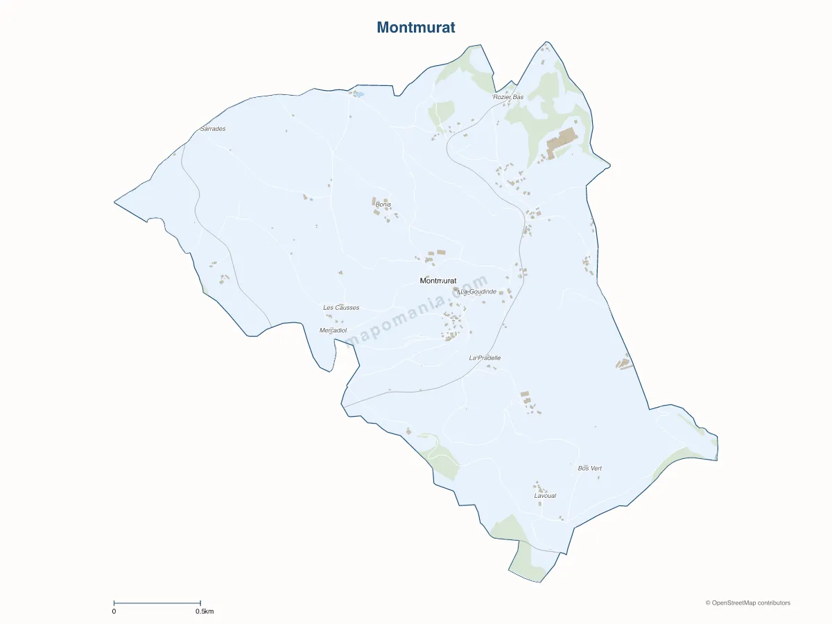 Carte de Montmurat à personnaliser